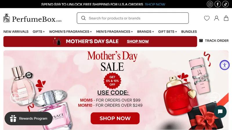 Custom Shopify store development for Perfumebox