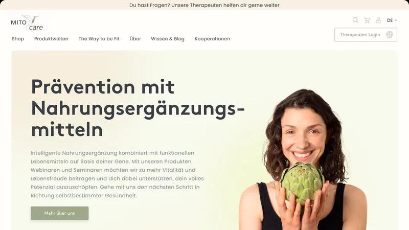 MITOcare - Shopmigration zu Shopify Plus