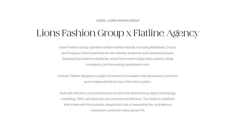 Lions Fashion Group | One scalable foundation for multiple brands