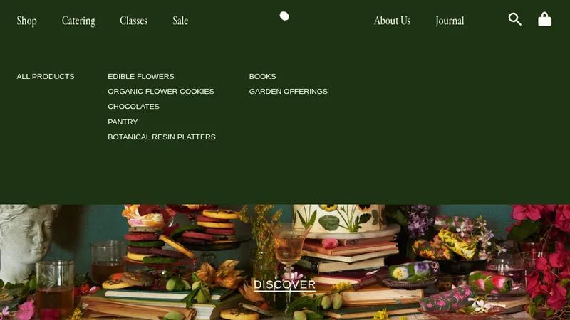 Creative Shopify Store for Edible Floral Brand
