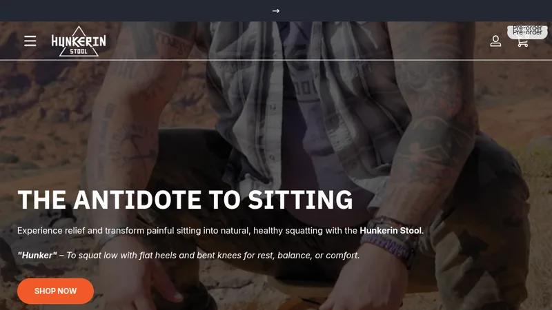 Hunkerin Stool | Shopify Setup & Design