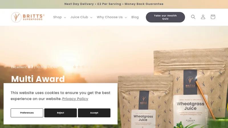 Britt's SuperFoods (UK, Danish, German Stores)