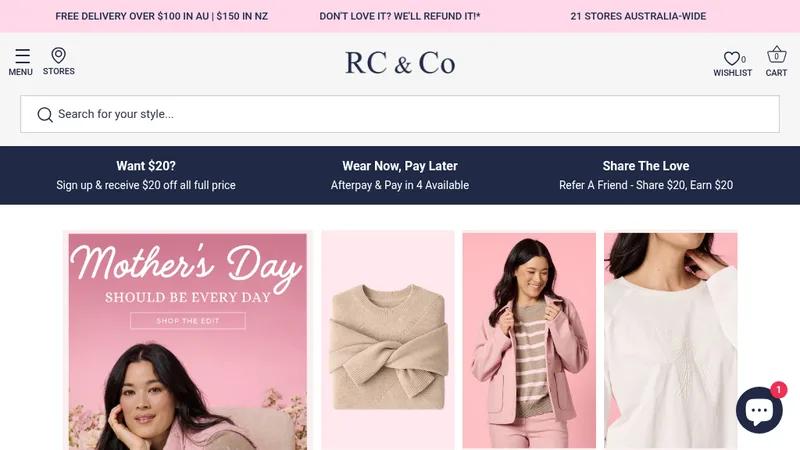 RC & Co - 22 Retail Stores Web Development & Support for Shopify Plus