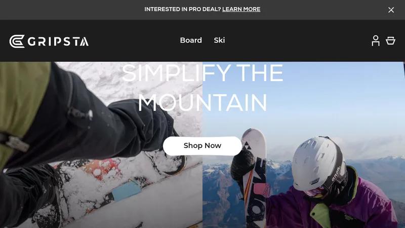 Gripsta: Elevating Snowboarder Experience with a Sleek Website