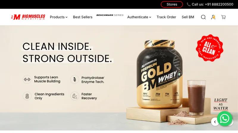 Big Muscles Nutrition – Shopify Store Design & Development