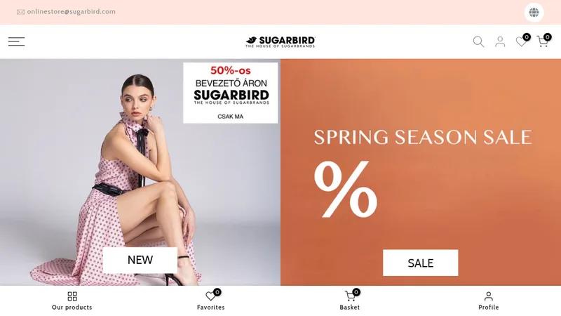 Sugarbird Shopify store building