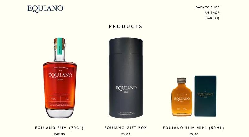 Equiano Rum - Custom Theme Build