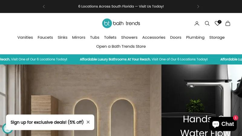 Bath Trends USA | Website Revamp