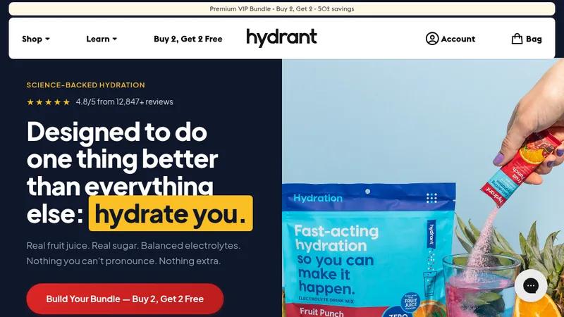 Design and Develop - drinkhydrant.com