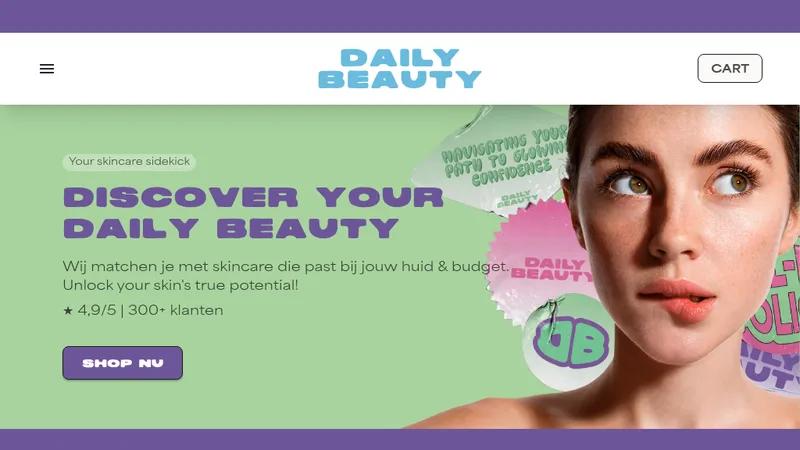 A unique custom webshop for Daily Beauty - Your skincare sidekick