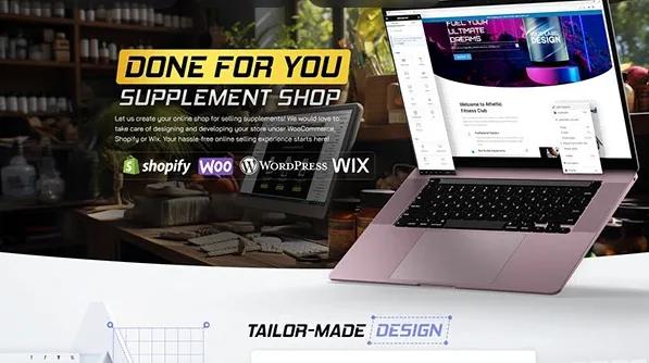 Supplement Shop Mega Pack: WooCommerce, Shopify, Wix
