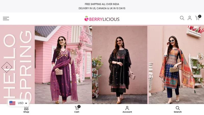 Berrylicious Clothing  - Shopify Website Development