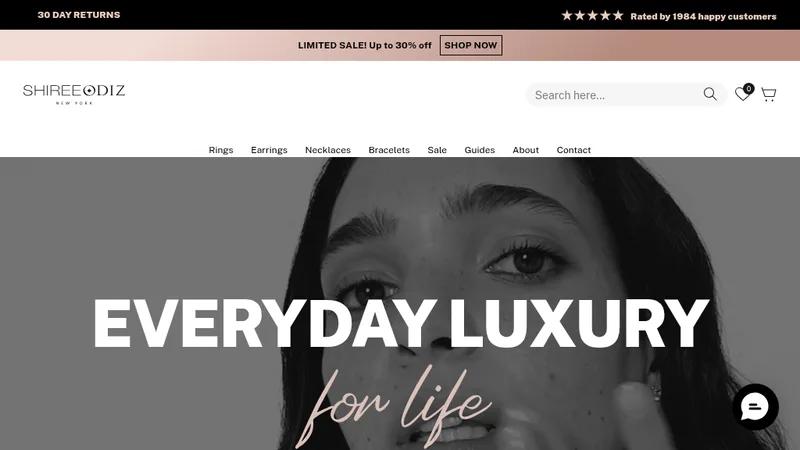 Shiree Odiz – Luxury Jewellery Shopify Store Development