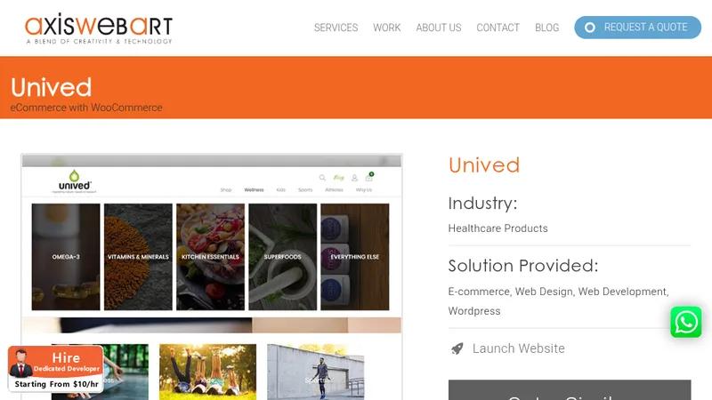 Unived - Custom Shopify Store for a Vegan Health Supplement Brand