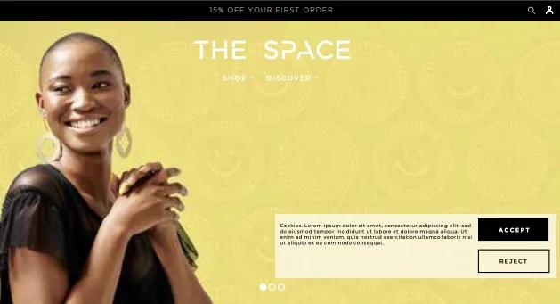 www.thespace.co.za - redesign + build on Shopify