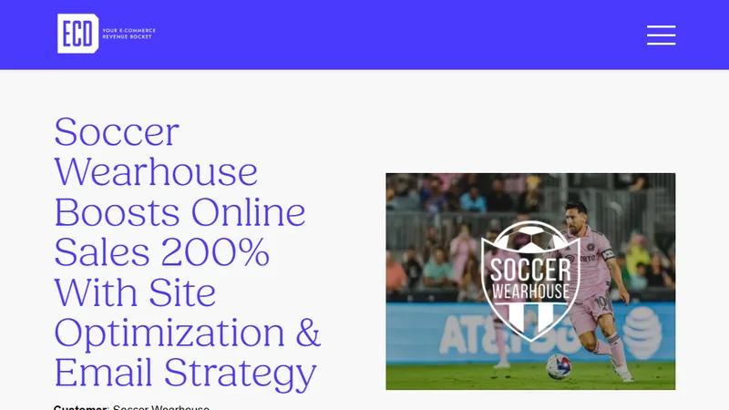 Soccer Wearhouse Grows to new heights with ECD Digital Strategy