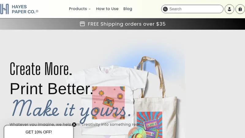 Hayes Paper Ecommerce Store