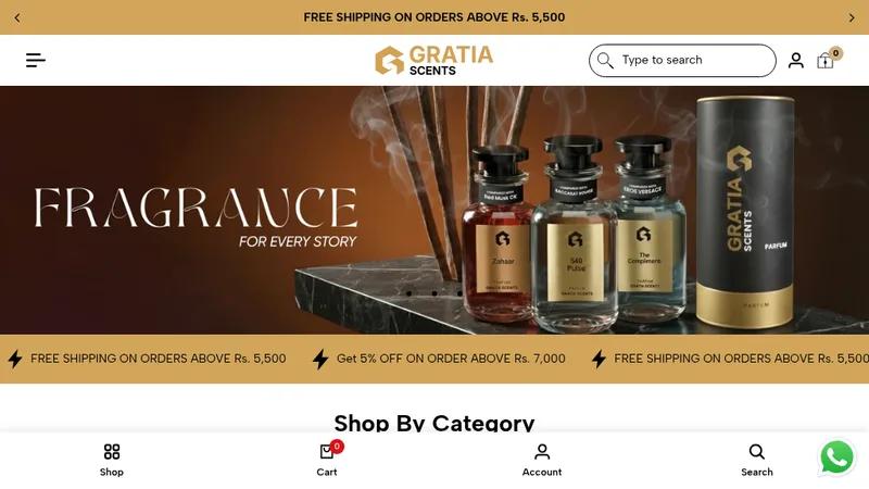 Gratiascents.com Website Design and Digital Marketing