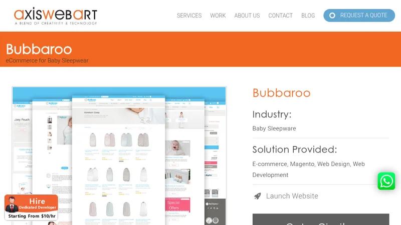 Bubbaroo - Custom Shopify Store for an Australian Baby Product Brand