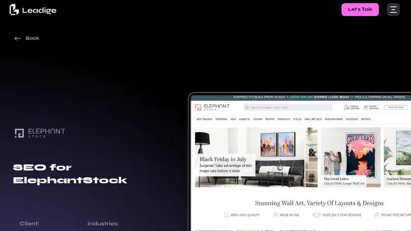 SEO for ElephantStock