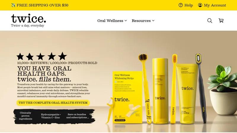 Twice - Toothpaste, Mouthwash & Oral Wellness Products