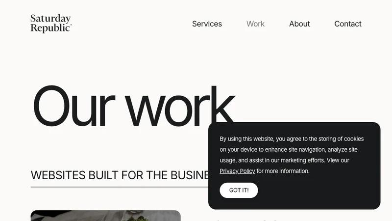 Work Examples—Saturday Republic