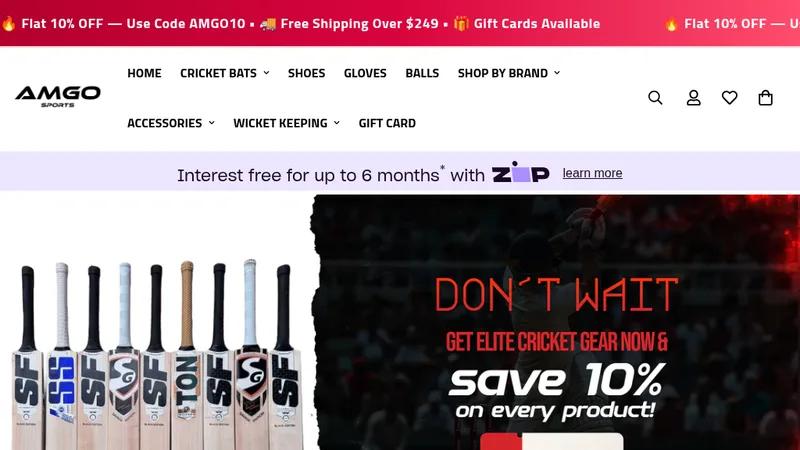 Custom Shopify Store for AMGO Sports: Elevating Cricket Gear Shopping