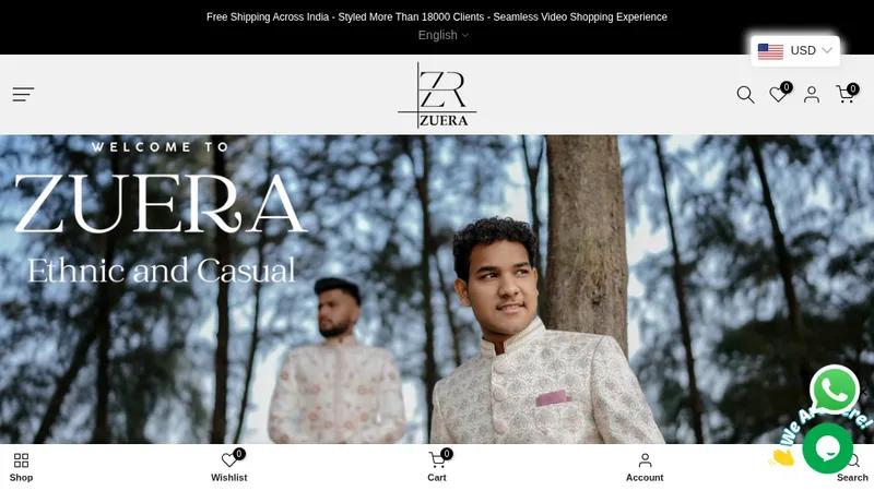 Fashion Store Configuration from Figma Design - Zuera Ethnic Wear