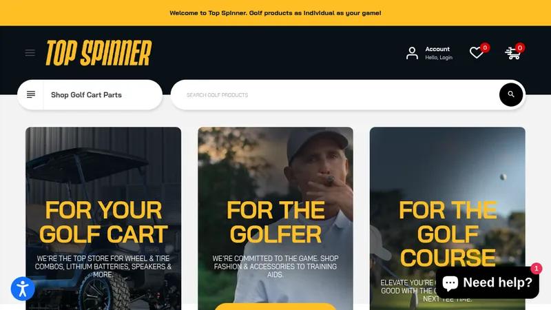 A Fresh Take for the Golf Industry with Shopify 2.0 for Top Spinner