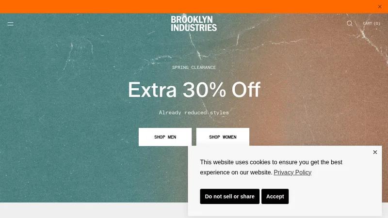 Brooklyn Industries: Clothing and Fashion Shopify Store Redesign