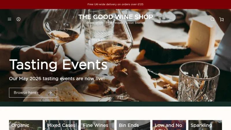 The Good Wine Shop - Shopify Redesign
