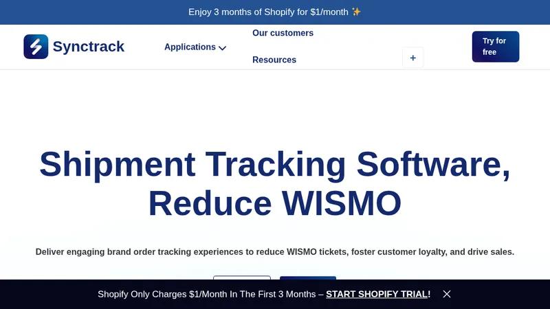 Synctrack Order Tracking