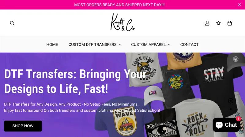 Shopify DTF Printing website Design