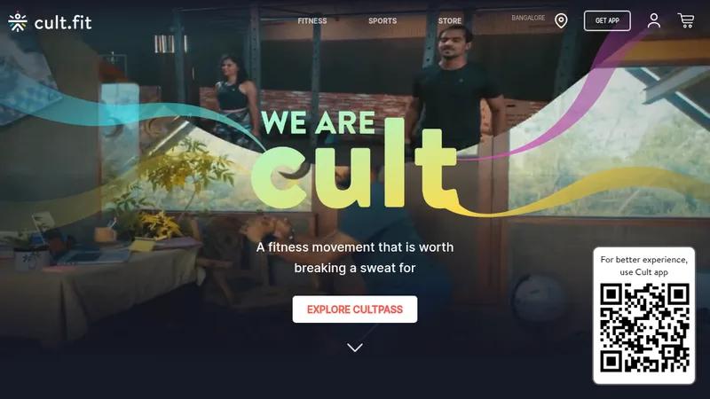 Cult Fit - Fitness Website & App
