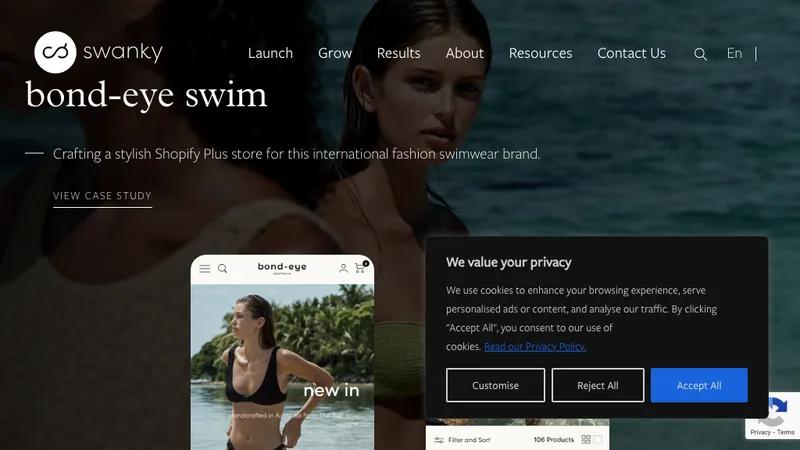 bond-eye swim: Shopify custom design