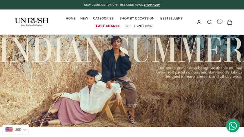 Shop Unrush - Slow Fashion / Sustainable Fashion Brand