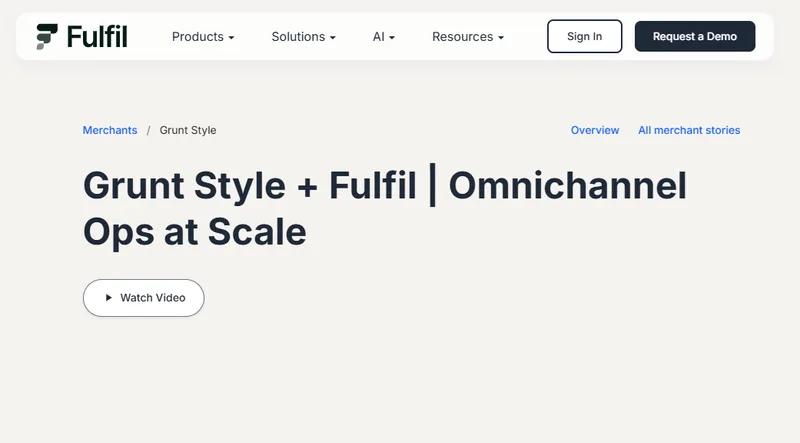 Grunt Style + Fulfil | Omnichannel Ops at Scale
