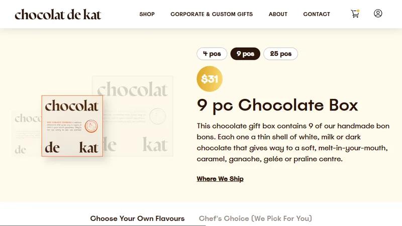 Chocolat De Kat - Custom Shopify Theme Design & Build