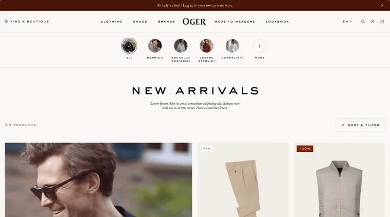 OGÉR | Award-winning omnichannel migration to Shopify (Plus) & POS