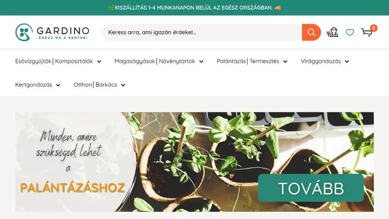 Gardino Shopify store building