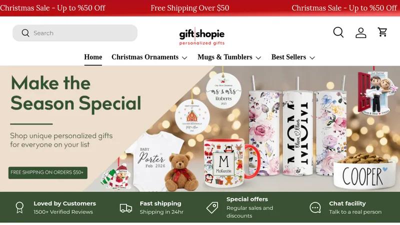 Complete Shopify Development for Giftshopie USA
