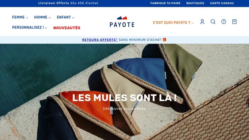 Payote - Espadrille made in France - Gestion de projet e-commerce