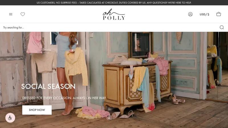 Oh Polly – Luxury Women’s Fashion Shopify store