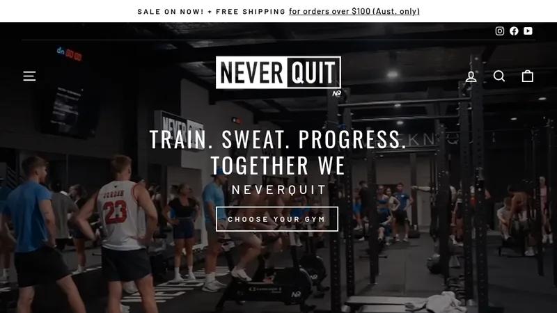 Never Quit - Web design for WOW beyond any theme template