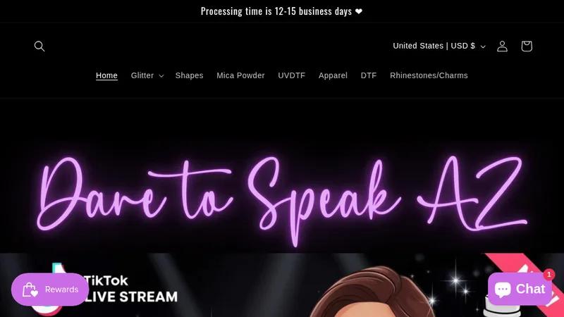 Dare to Speak AZ - Glitter Vendor