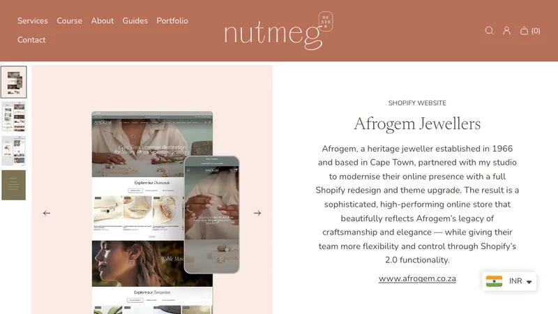 Shopify Redesign - Afrogem heritage jewellery store in Cape Town