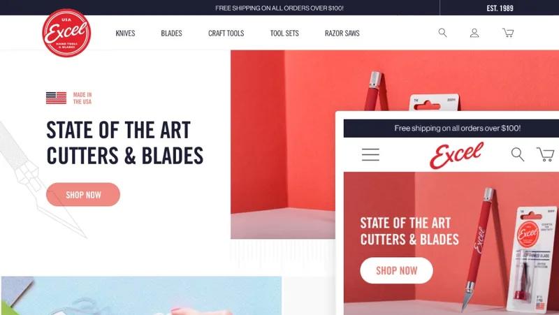 Excel Blades - Shopify Redesign