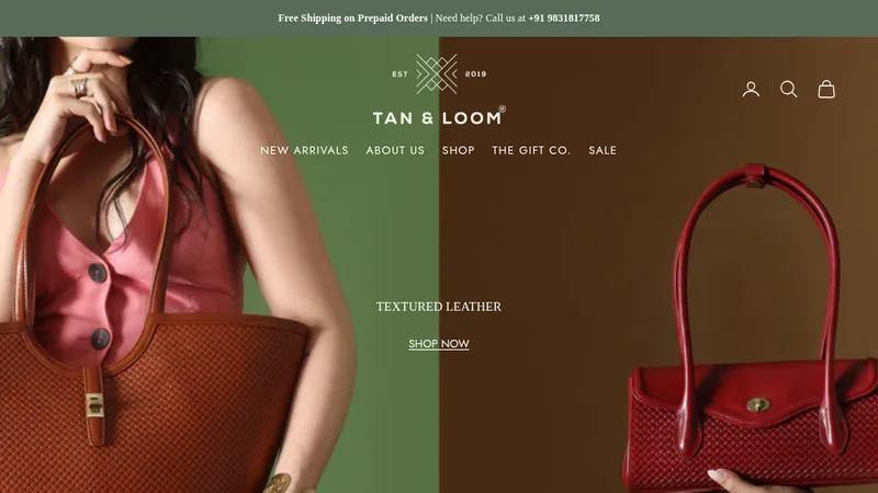 Tan & Loom | Premium Leather & Handloom Handbags for Women