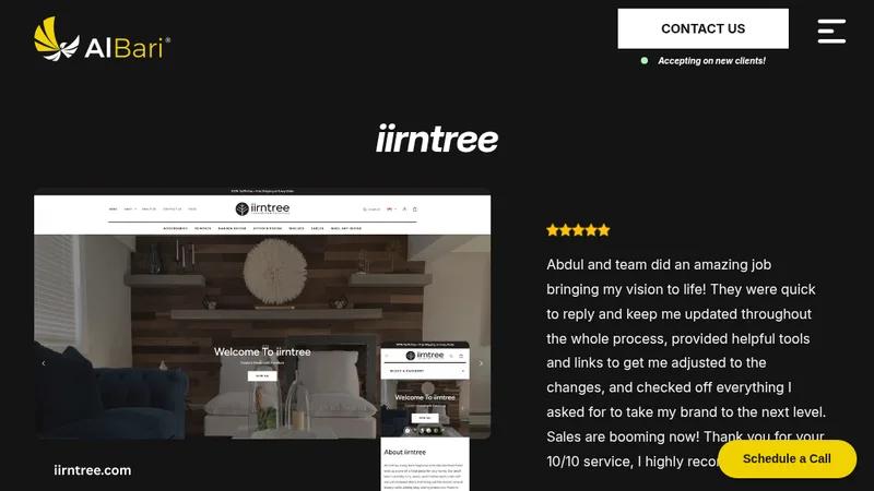 Iirntree: High-End Wood Furniture Store & Etsy Integration