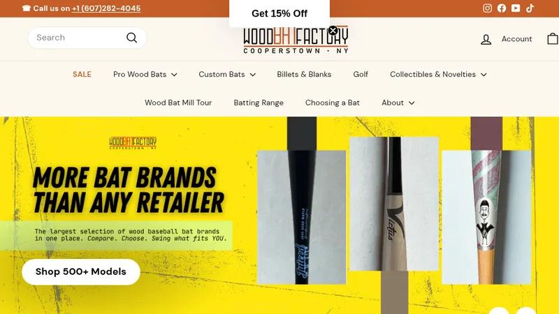 The Wood Bat Factory - Award Winning Professional Sports Bats&Gear Co.